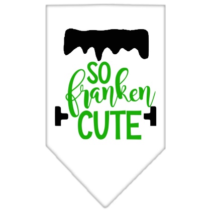 So Franken Cute Screen Print Bandana White Large