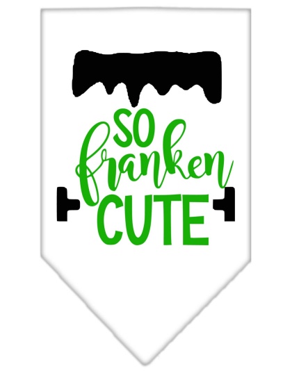 So Franken Cute Screen Print Bandana White Large