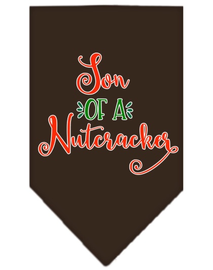 Son of a Nutcracker Screen Print Bandana Cocoa Large