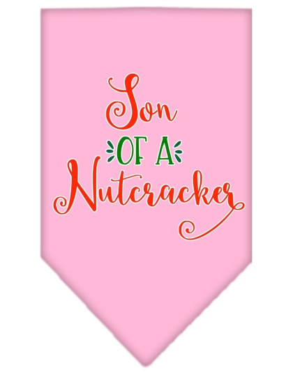 Son of a Nutcracker Screen Print Bandana Light Pink Large