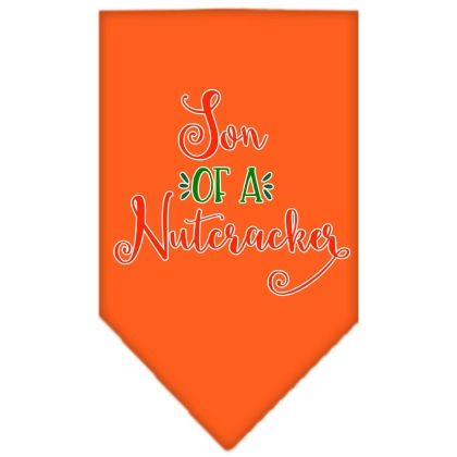 Son of a Nutcracker Screen Print Bandana Orange Large