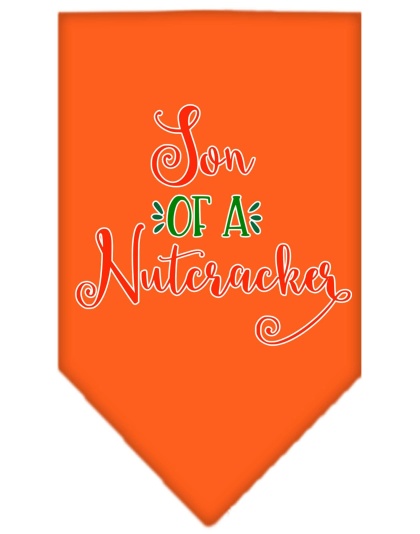 Son of a Nutcracker Screen Print Bandana Orange Large