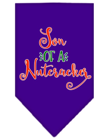 Son of a Nutcracker Screen Print Bandana Purple Large