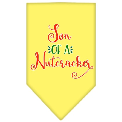 Son of a Nutcracker Screen Print Bandana Yellow Large