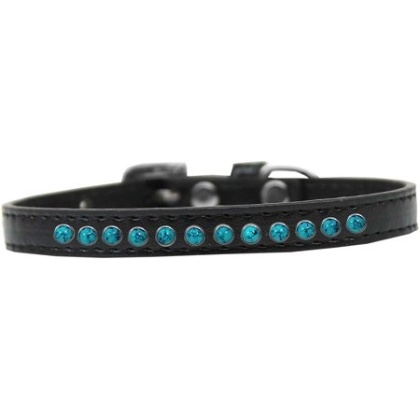 Southwest Turquoise Pearl Size 10 Black Puppy Collar