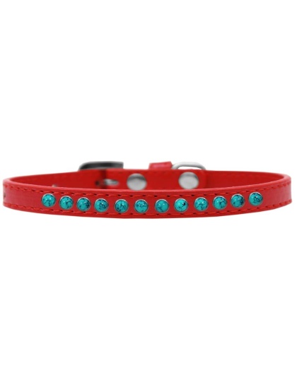 Southwest Turquoise Pearl Size 10 Red Puppy Collar