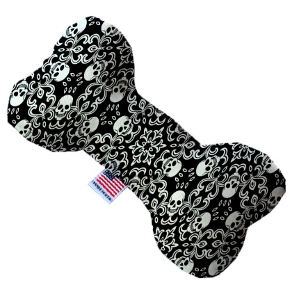 Spinning Skulls 10 Inch Canvas Bone Dog Toy