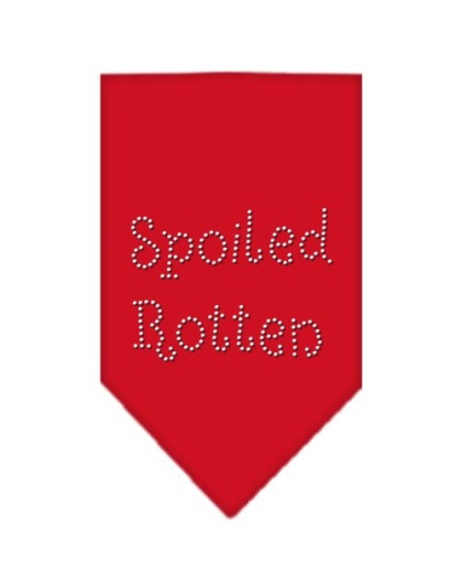 Spoiled Rotten Rhinestone Bandana Red Large