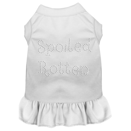 Spoiled Rotten Rhinestone Dress White 4X