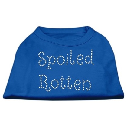 Spoiled Rotten Rhinestone Shirts Blue Lg