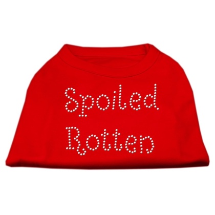 Spoiled Rotten Rhinestone Shirts Red L