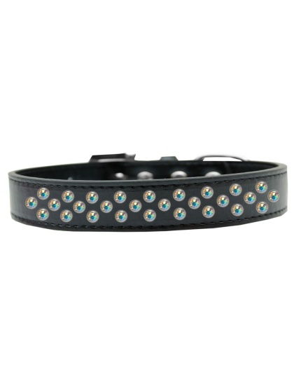 Sprinkles Dog Collar AB Crystals Size 12 Black