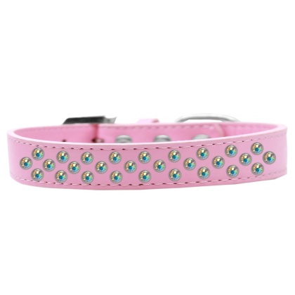Sprinkles Dog Collar AB Crystals Size 12 Light Pink