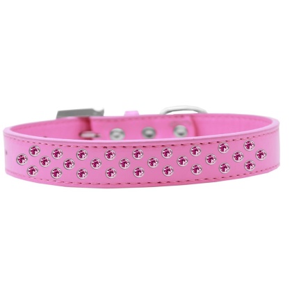 Sprinkles Dog Collar Bright Pink Crystals Size 12 Bright Pink