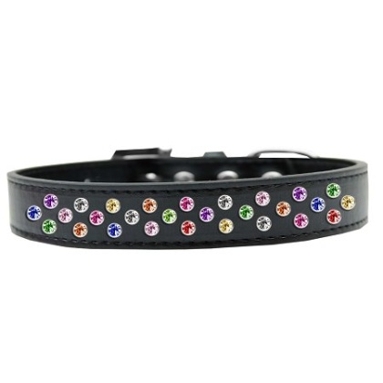 Sprinkles Dog Collar Confetti Crystals Size 12 Black