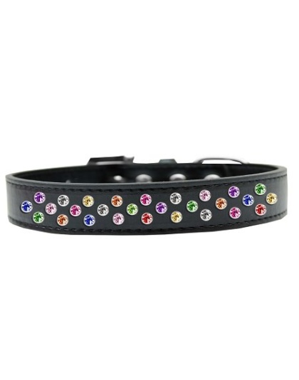 Sprinkles Dog Collar Confetti Crystals Size 12 Black