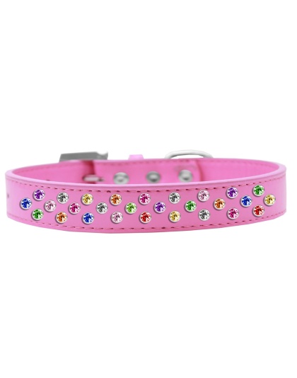 Sprinkles Dog Collar Confetti Crystals Size 12 Bright Pink