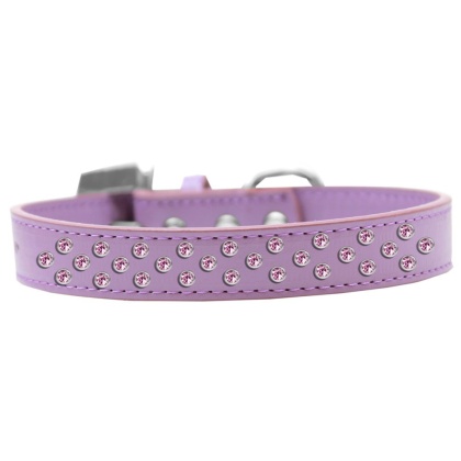 Sprinkles Dog Collar Light Pink Crystals Size 12 Lavender