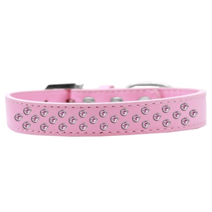 Sprinkles Dog Collar Light Pink Crystals Size 12 Light Pink
