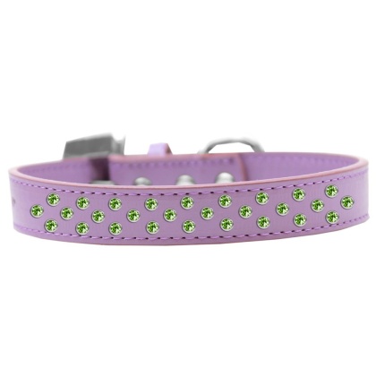 Sprinkles Dog Collar Lime Green Crystals Size 12 Lavender