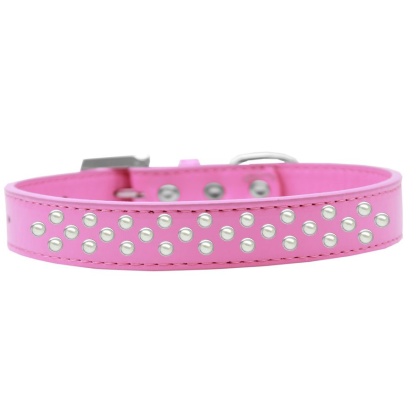 Sprinkles Dog Collar Pearls Size 12 Bright Pink