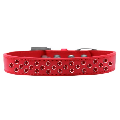 Sprinkles Dog Collar Red Crystals Size 12 Red