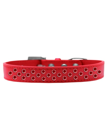 Sprinkles Dog Collar Red Crystals Size 12 Red