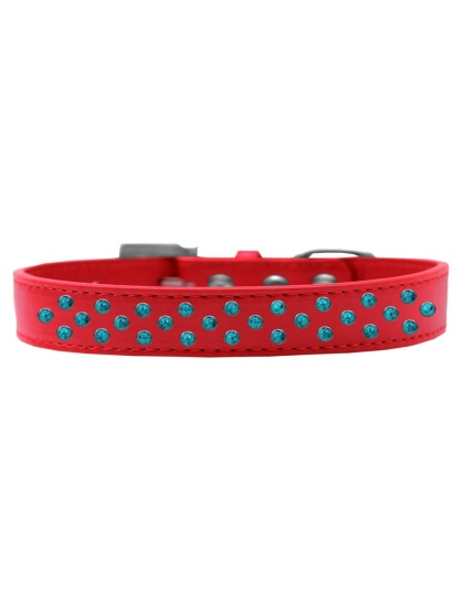 Sprinkles Dog Collar Southwest Turquoise Pearls Size 12 Red