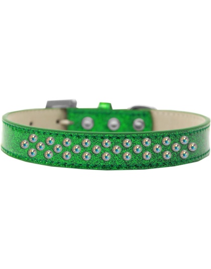 Sprinkles Ice Cream Dog Collar AB Crystals Size 12 Emerald Green