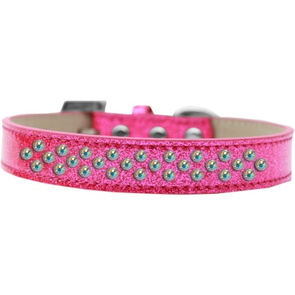 Sprinkles Ice Cream Dog Collar AB Crystals Size 12 Pink
