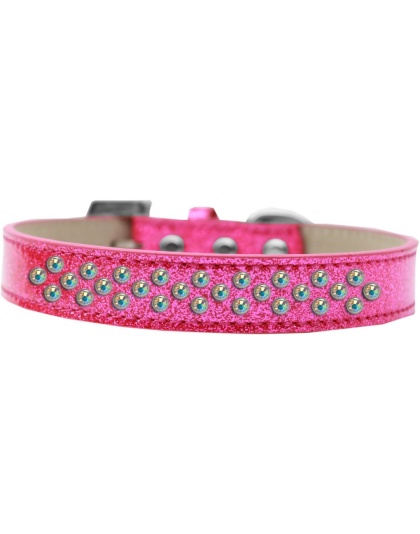 Sprinkles Ice Cream Dog Collar AB Crystals Size 12 Pink