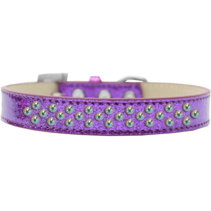 Sprinkles Ice Cream Dog Collar AB Crystals Size 12 Purple