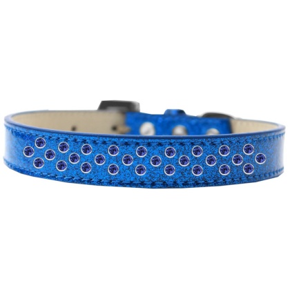 Sprinkles Ice Cream Dog Collar Blue Crystals Size 12 Blue