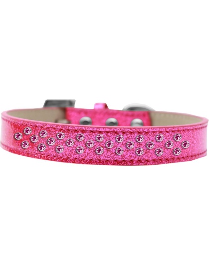 Sprinkles Ice Cream Dog Collar Bright Pink Crystals Size 12 Pink