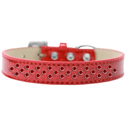 Sprinkles Ice Cream Dog Collar Red Crystals Size 12 Red