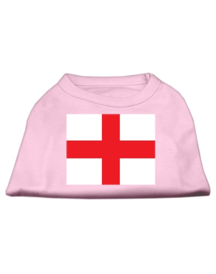 St George's Cross (English Flag) Screen Print Shirt Light Pink Lg (14)