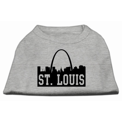 St Louis Skyline Screen Print Shirt Grey Lg