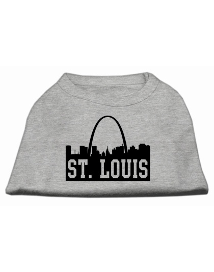 St Louis Skyline Screen Print Shirt Grey Lg