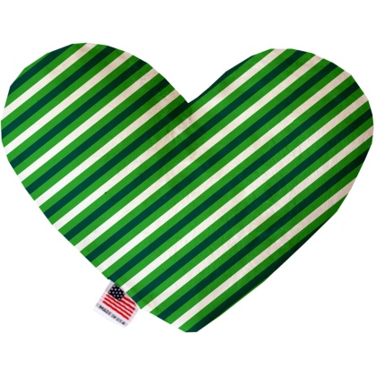 St Patrick's Stripes 6 inch Canvas Heart Dog Toy