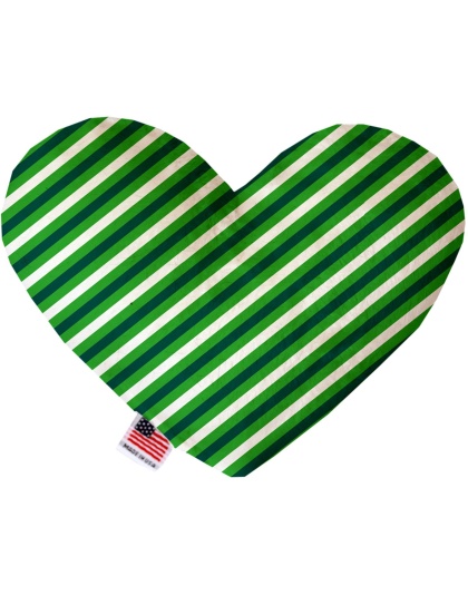 St Patrick's Stripes 6 inch Canvas Heart Dog Toy