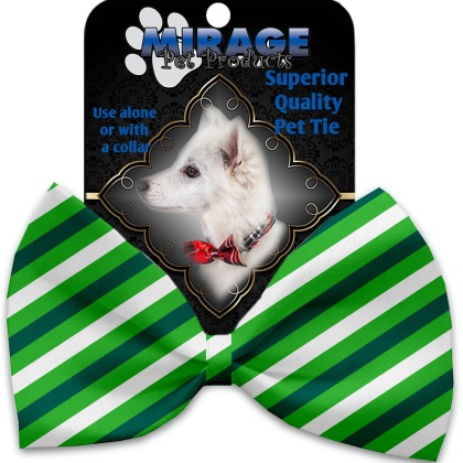 St Patrick's Stripes Pet Bow Tie