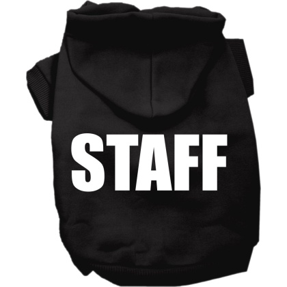 Staff Costume Screen Print Dog Hoodie Black Size XS