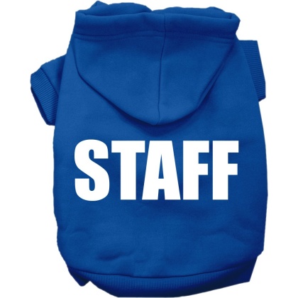 Staff Costume Screen Print Dog Hoodie Blue Size XS