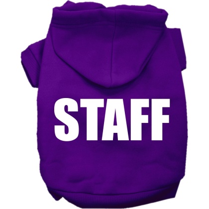 Staff Costume Screen Print Dog Hoodie Purple Size XS