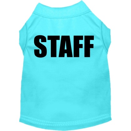 Staff Costume Screen Print Dog Shirt Aqua Size XS
