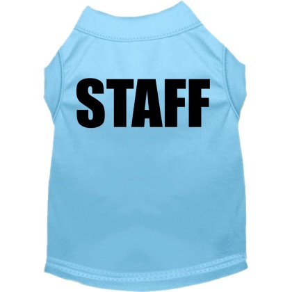 Staff Costume Screen Print Dog Shirt Baby Blue Size XS