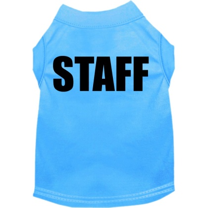 Staff Costume Screen Print Dog Shirt Bermuda Blue Size XS