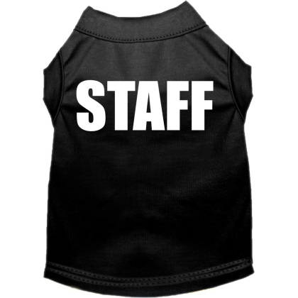 Staff Costume Screen Print Dog Shirt Black Size XS