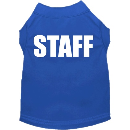Staff Costume Screen Print Dog Shirt Blue Size XS