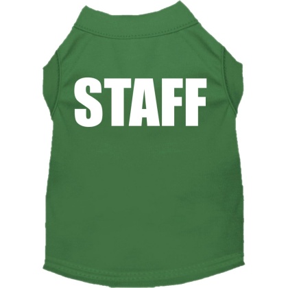 Staff Costume Screen Print Dog Shirt Green Size XS